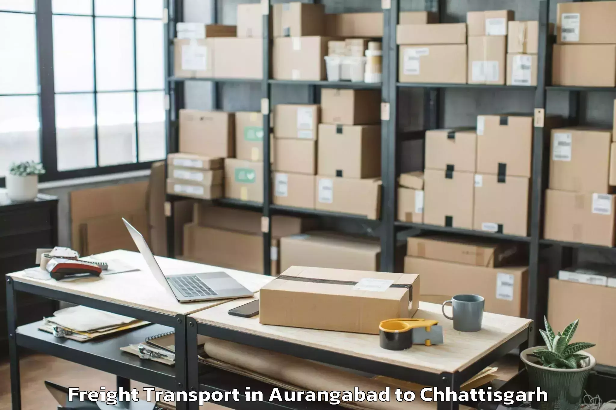 Trusted Aurangabad to Bilaigarh Freight Transport